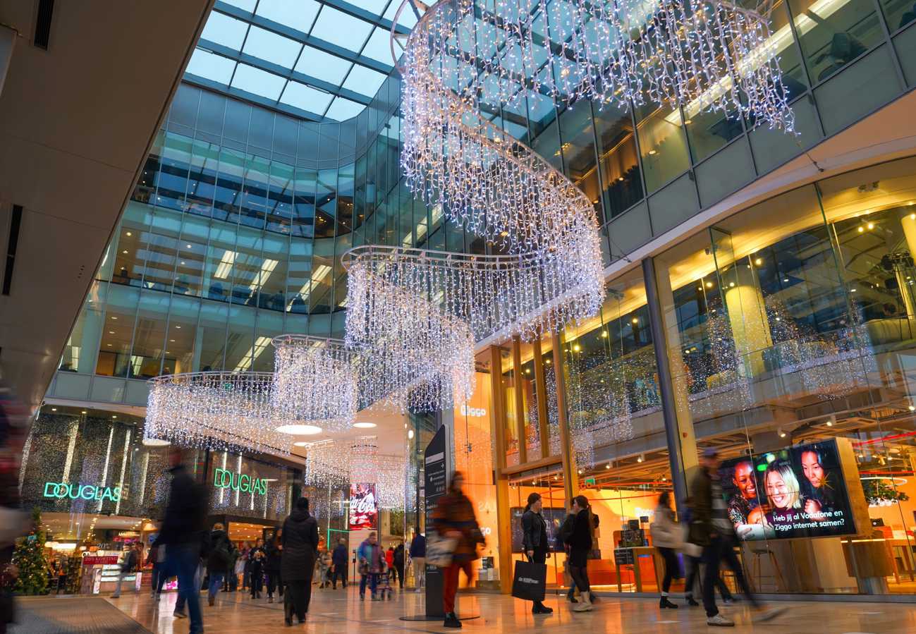 Kerstverlichting winkelcentra: laat je inspireren